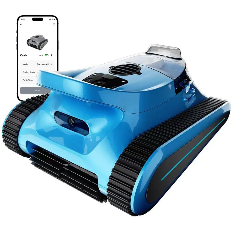 

Robotic Pool Cleaner Pool Vacuum 180W Brushless Motor, 45,000Pa Suction, Wall Climbing, Sonar Navigation, 3 Modes Automatic Poo