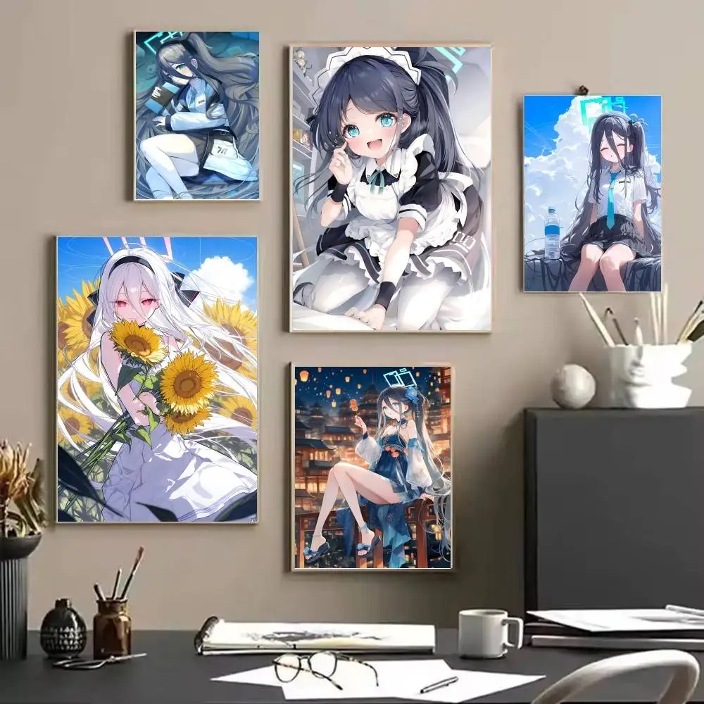 Tendou Kei Blue Archive Game Poster and Prints Wall Art Pictures for Modern Bedroom Game Room Home Decor
