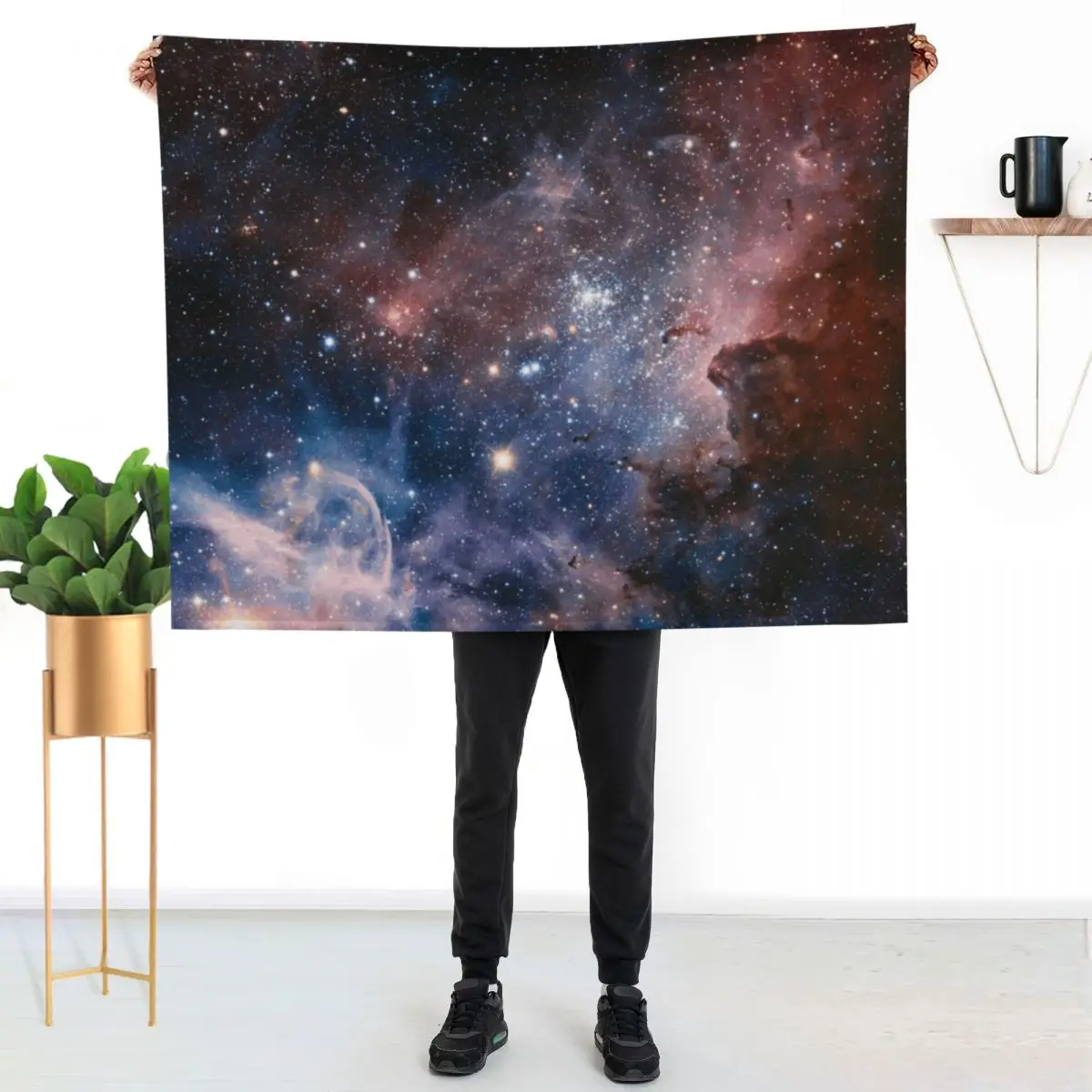 Carina Nebula (NGC 3372) - Panoramic view of the emission nebula in the constellation of Carina Throw Blanket