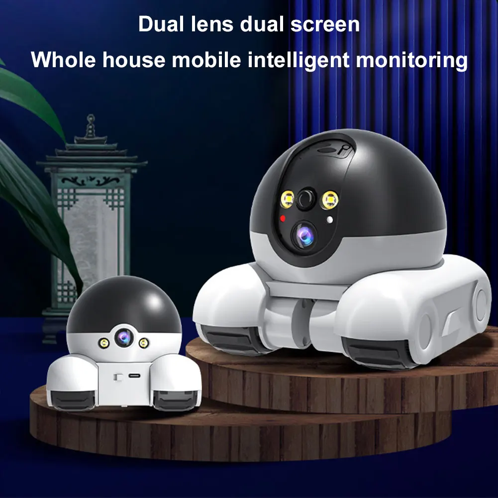 1080P WIFI камера робот домашняя безопасность защита камера наблюдения автоматическое отслеживание AI гуманоид CCTV радионяня для домашних животных мобильная камера