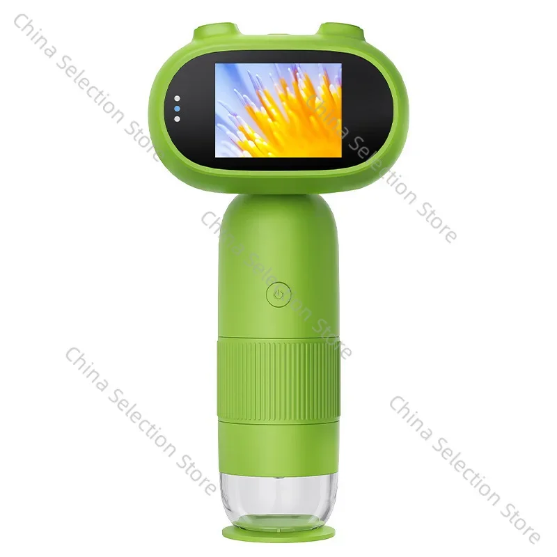 Cartoon with Screen HD New Children's Digital Electron Microscope Handheld Portable Magnifying Glass Science and Education