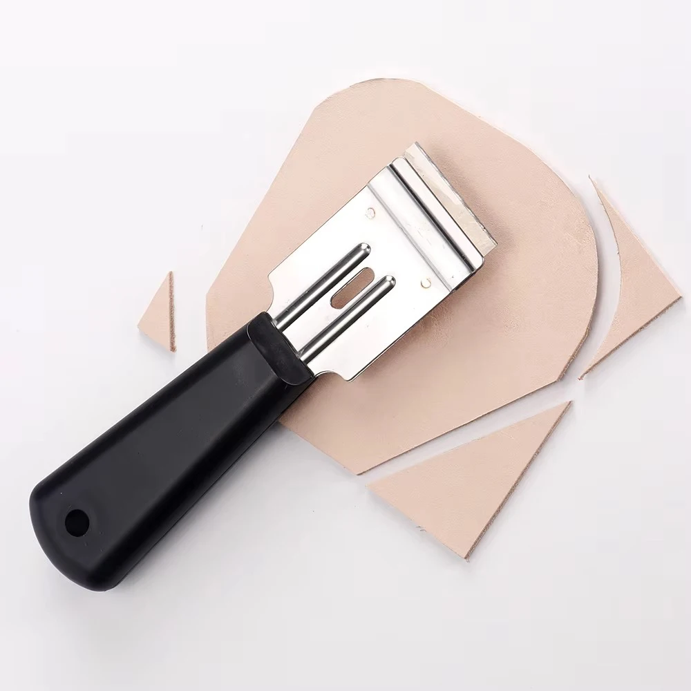 1PCS Stainless Steel Leather Cutter – Knife for Leather Craft DIY & Manual Cutting with Replaceable Blade LK-AA222
