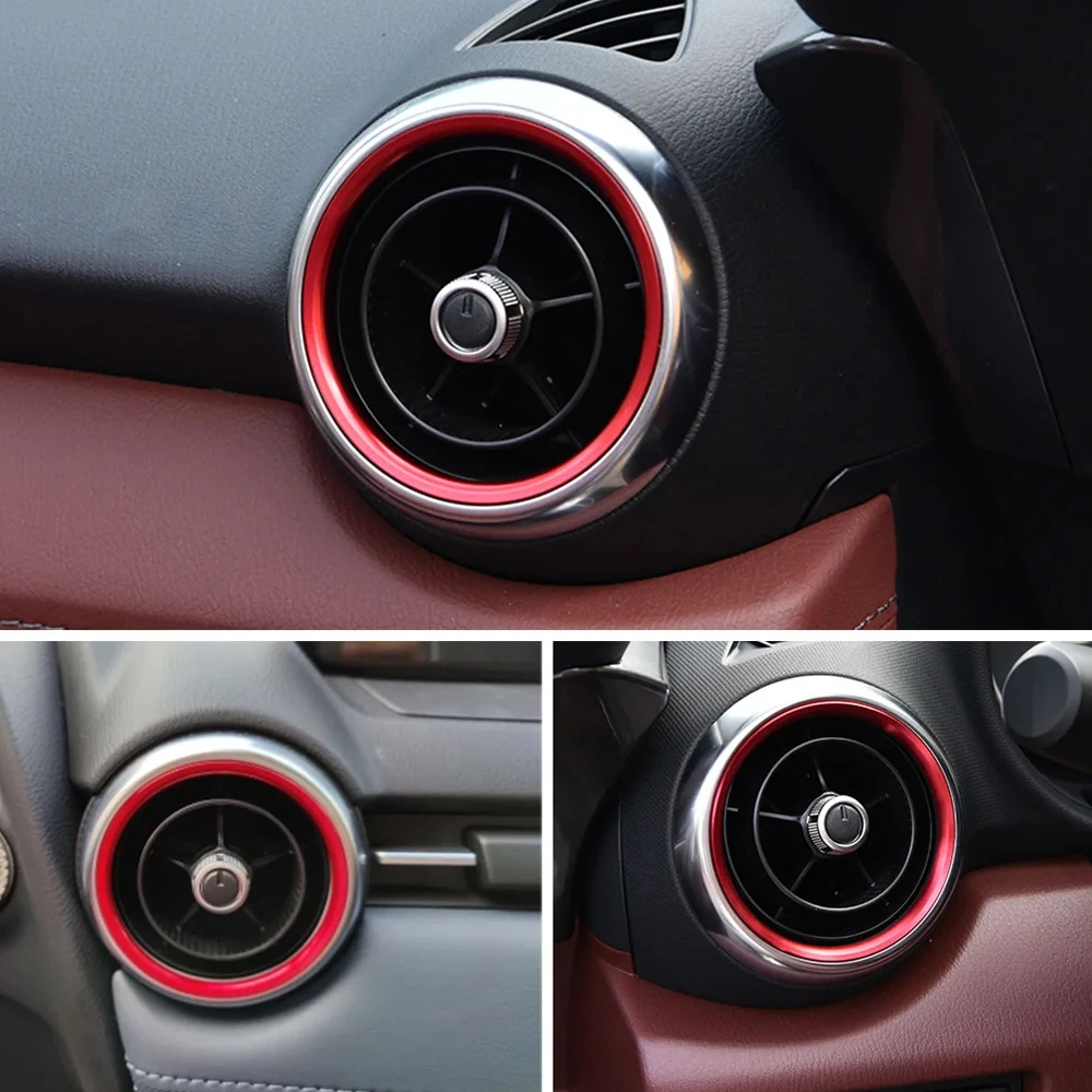 Car Air Conditioner AC Vent Outlet Ring Trim For Mazda MX-5 MX5 mazda 2 CX-3 CX3 RF ND Car Accessories