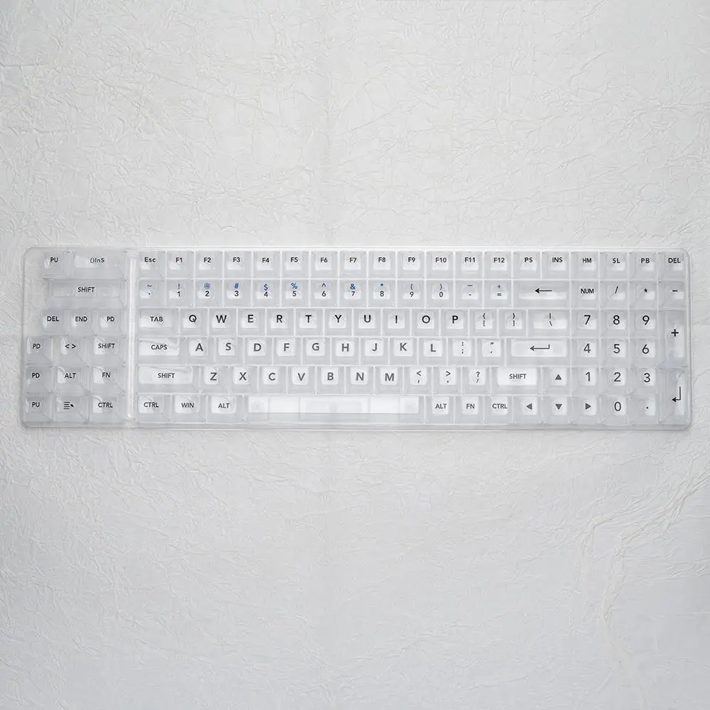 OEM transparent fog  keycap glacier  black and green powder suitable for mechanical keyboard