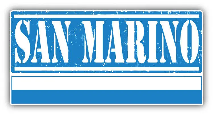 

San Marino Italy Garbage Rubber Stamp Car Bumper Sticker Decal