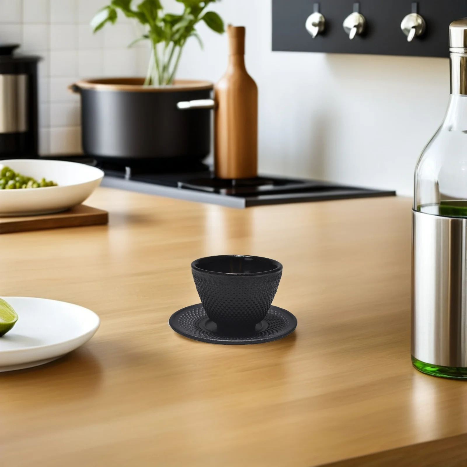 

1 set 1 Set Iron Saucer Vintage Cast Iron Teaware Retro Drinking Cup For Home Office Tea Kung Fu Tea Ceremony Water Cup