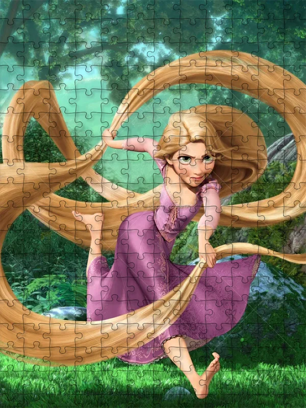 Tangled Wooden Jigsaw Puzzles Cartoon Disney Princess Rapunzel1000 PCS Puzzle Toys Adult DIY Assembling Jigsaw Puzzles Toy