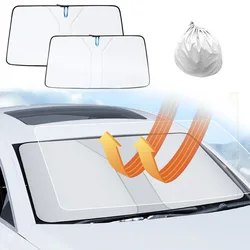 Car Window Sunshade Cover Sun Shade Windshield Visor Protector Windscreen Folding Auto UV Protection Curtain Styling Accessories