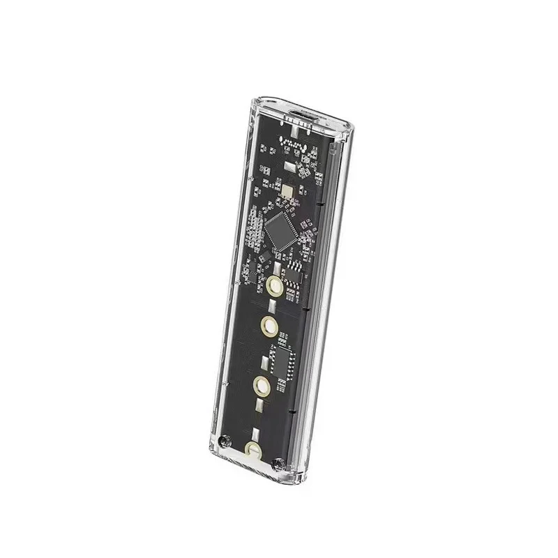 M.2 NVME PCIe NGFF SATA Dual Protocol SSD Case Clear USB Type C 10Gbps PCI-E M2 SSD Transparent External Enclosure Hard Disk Box