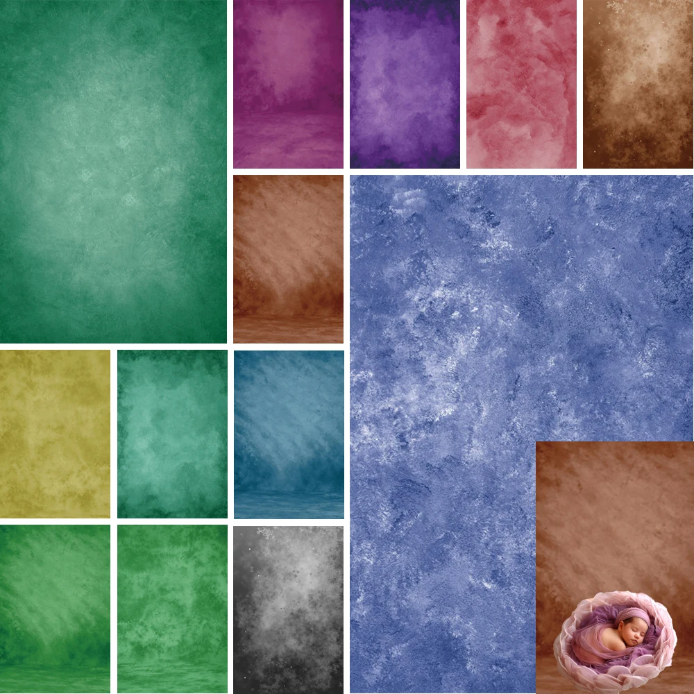 

MOON.QG Abstract Gradient Wall Backdrop Vintage Newborn Tie Dye Photo Background Food Clouds Texture Pregnant Women Baby Decor