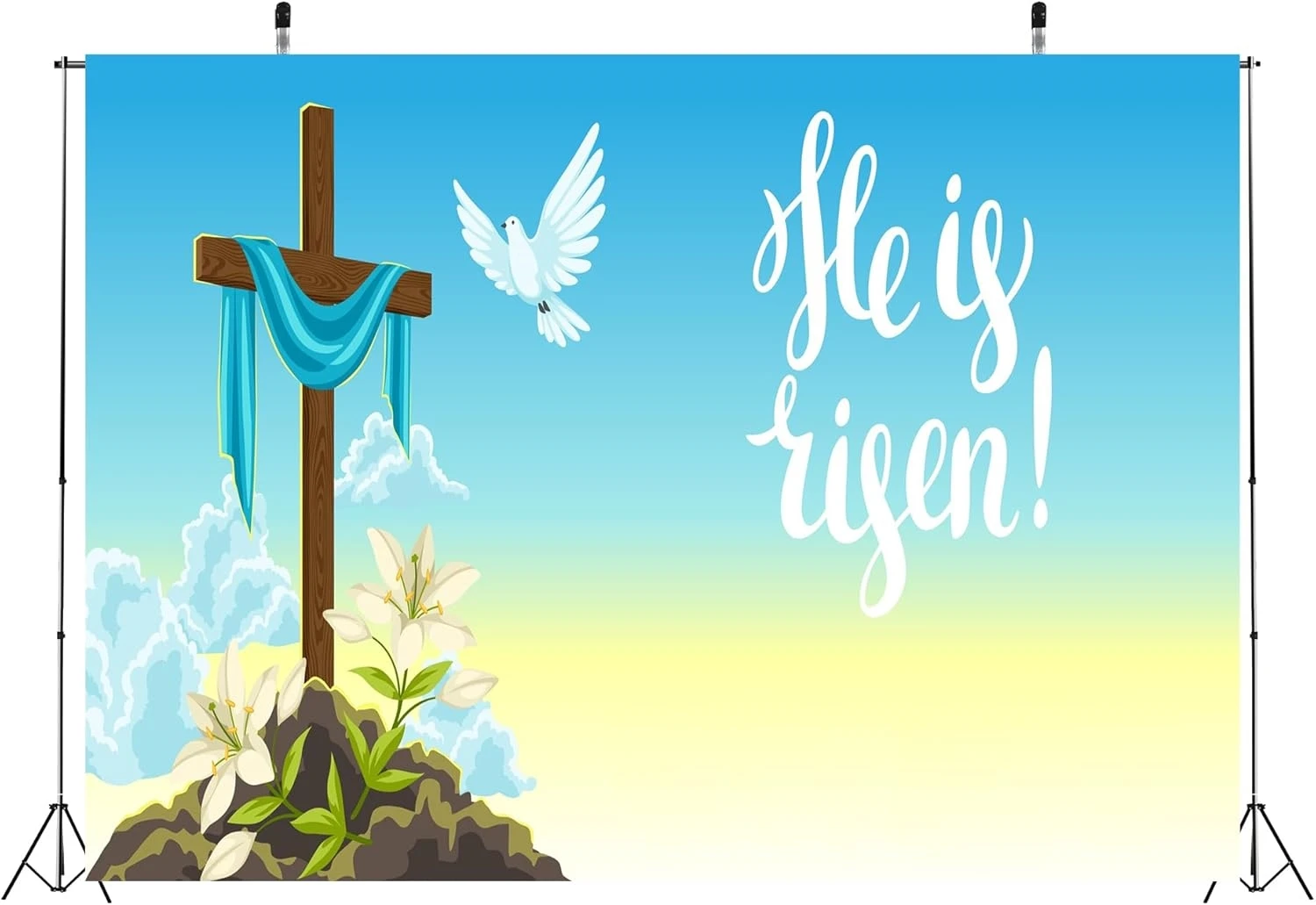 Пасхальный христианский крест, дух, мир, голубь, Иисус, воскрешение, религиозные фоны, настенные фоны для фотостудии