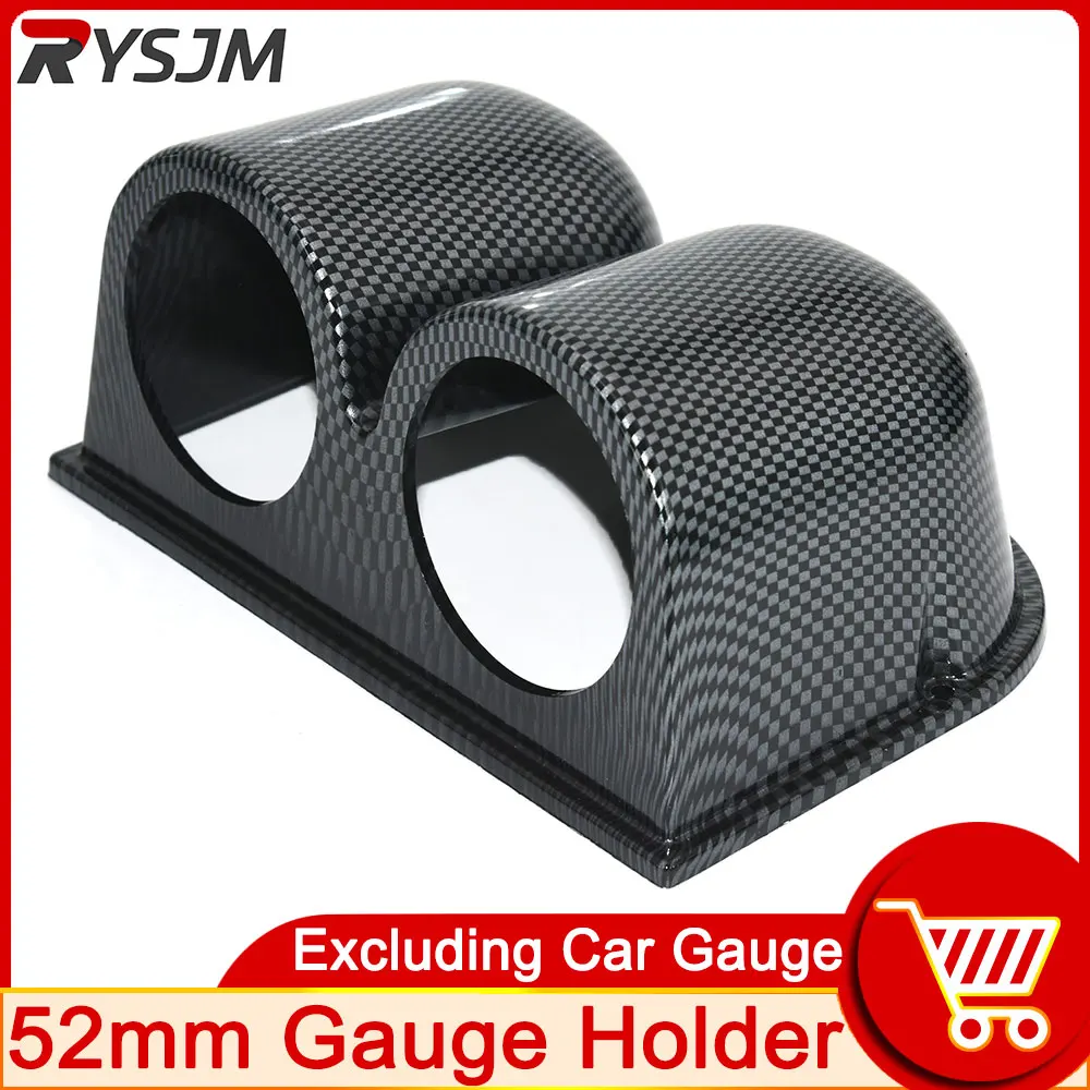 

52mm Dual Carbon Gauge Pod Accessori For Car Gauge Pod Dash Gauge Mount Holder Plastic Holder Car Accessori Interior customized
