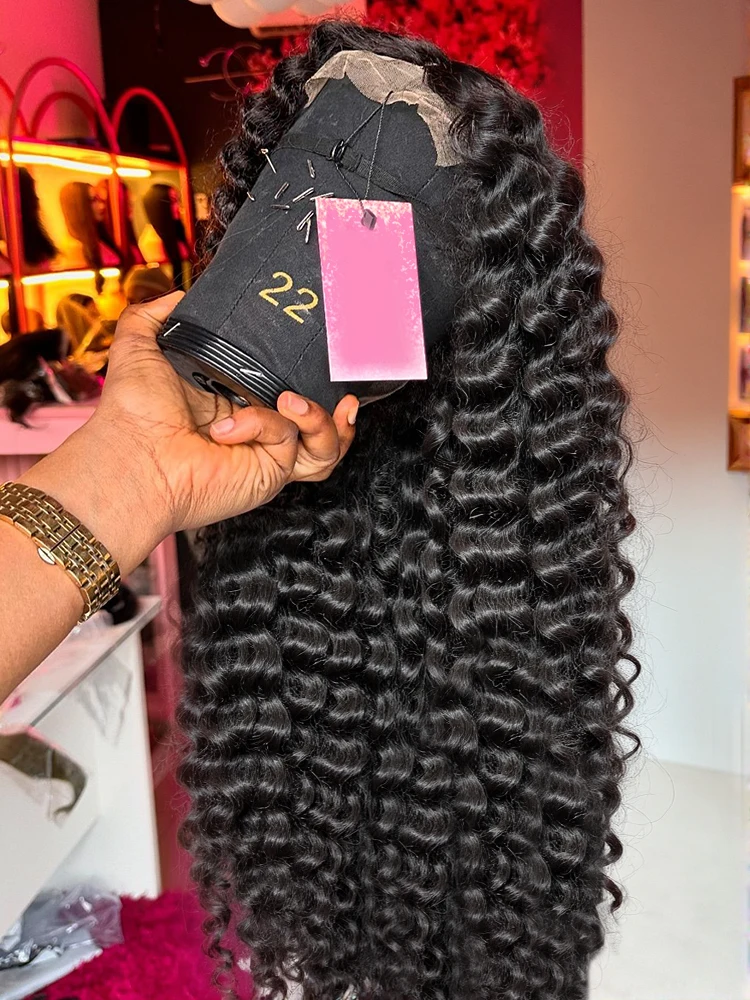 Vague lâche 13x6 dentelle avant noir perruque de cheveux humains cambodgien 30 40 pouces vague de corps d'eau 13x4 7x5 HD dentelle frontale perruque demi perruques