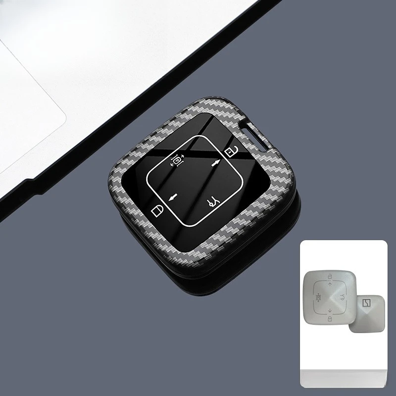 ABS Key Fob Cover for ZEEKR 9X/007GT/001 FR/7X/MIX/009/8X, Durable Plastic Protective KeyCase Shell with Keychain, Anti-Scratch 5