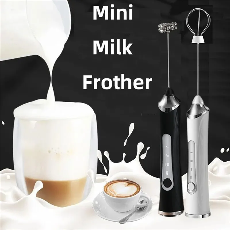 Batedor de leite elétrico A85I-USB, liquidificador de cafeteira, mini batedor de ovos sem fio de cozinha, misturador de creme Huang