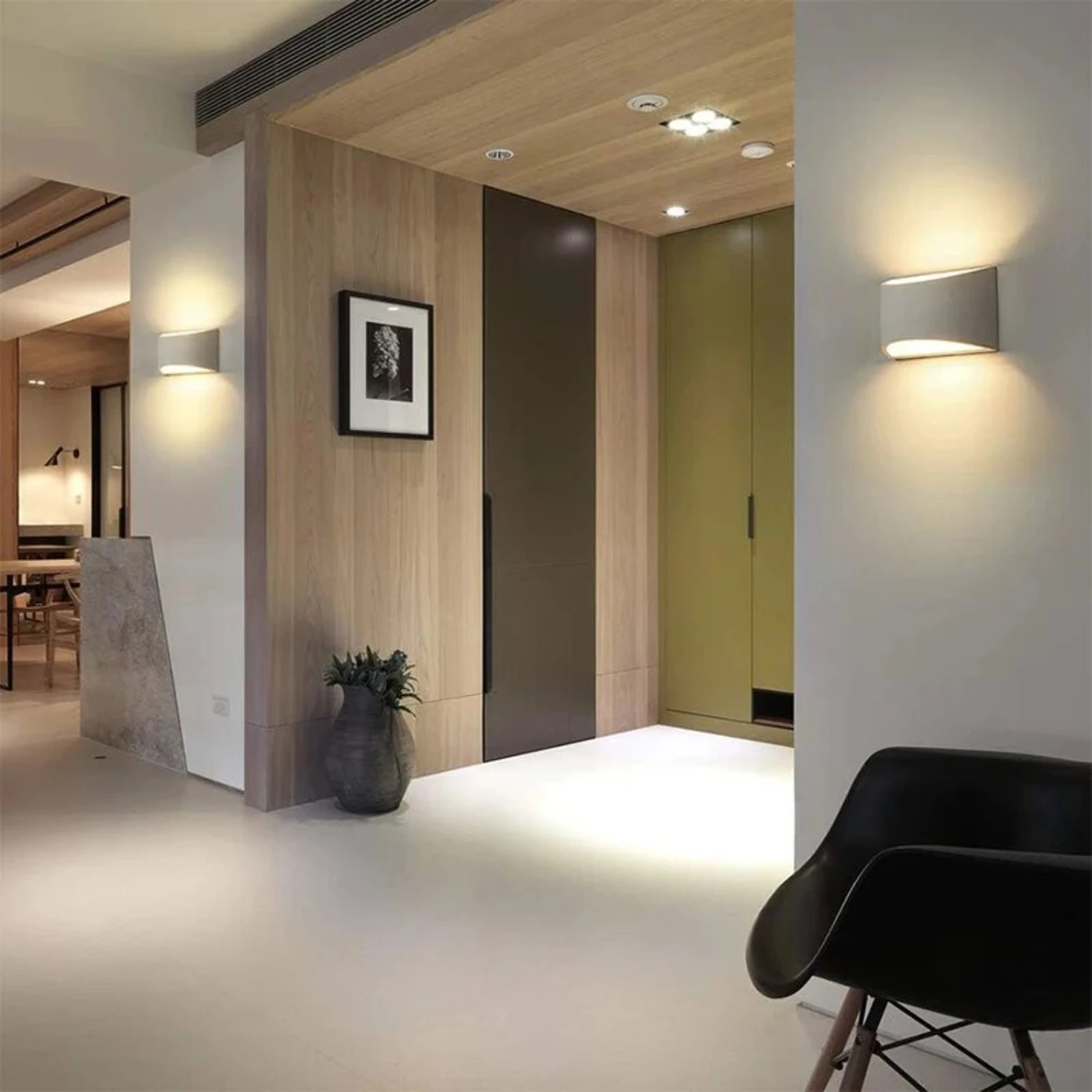 Stylish Modern AC90-260V Wall Lamps with Down Luminous Warm White and Cold White Lighting - 7W Brightness for a Cozy Atmosphere 