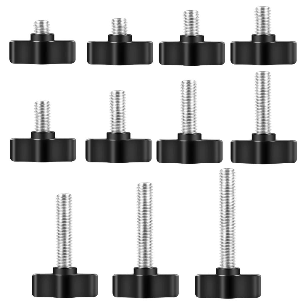 Alumínio liga mão parafuso para câmera DSLR, T-cabeça apertar parafuso, botão de fixação, parafuso punho manual, Photo Studio acessórios, rosca M8