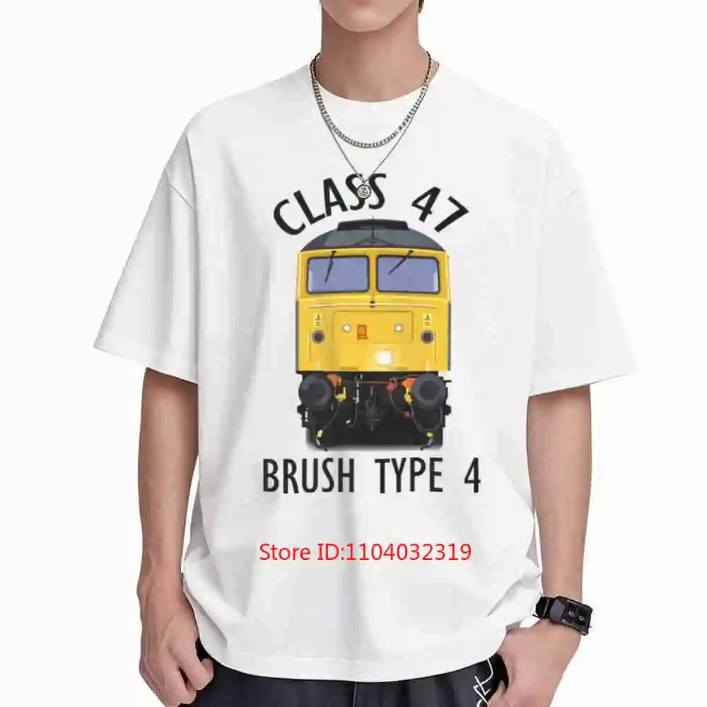 Class 47 Locomotive BR Blue Brush Type 4 Short Sleeve Tee 100% Cotton T-Shirt