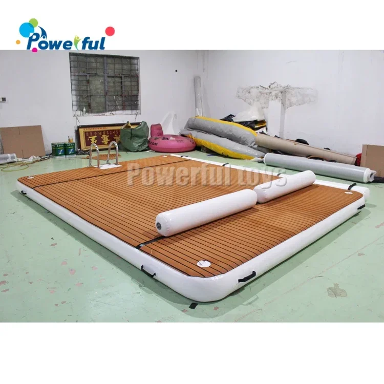 

Factory Factory Yacht Water Island Jet Ski Dock Mat Inflatable Floating Platform Water Dock With Ladder