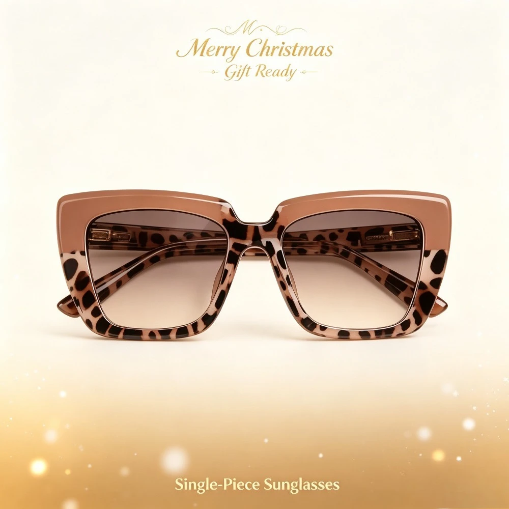 3 Piece Set of Personalized Color Blocking Large Frame Glasses, Leopard Print Color Block Square Decorative Frames, Unisex Fashion Outfit Accessories, Holiday Gifts, Suitable for Christmas and Halloween Gifts