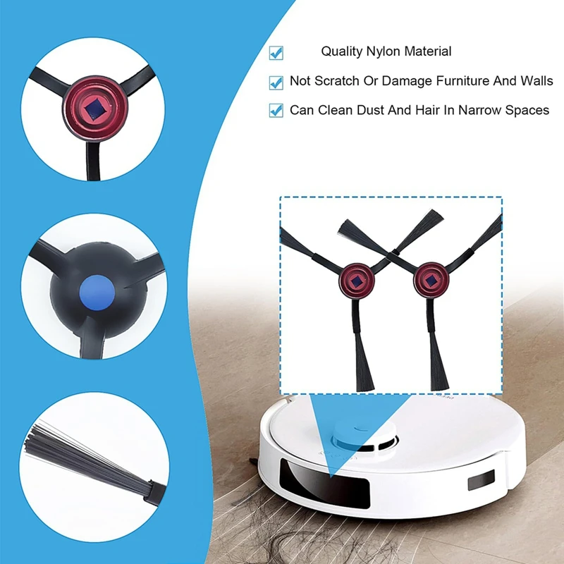 Aksesori ABBR untuk Suku Cadang Pengganti Penyedot Debu Robot Ecovacs Deepot N20 Pro Plus / N20/N20 Plus, Filter Sikat Putar