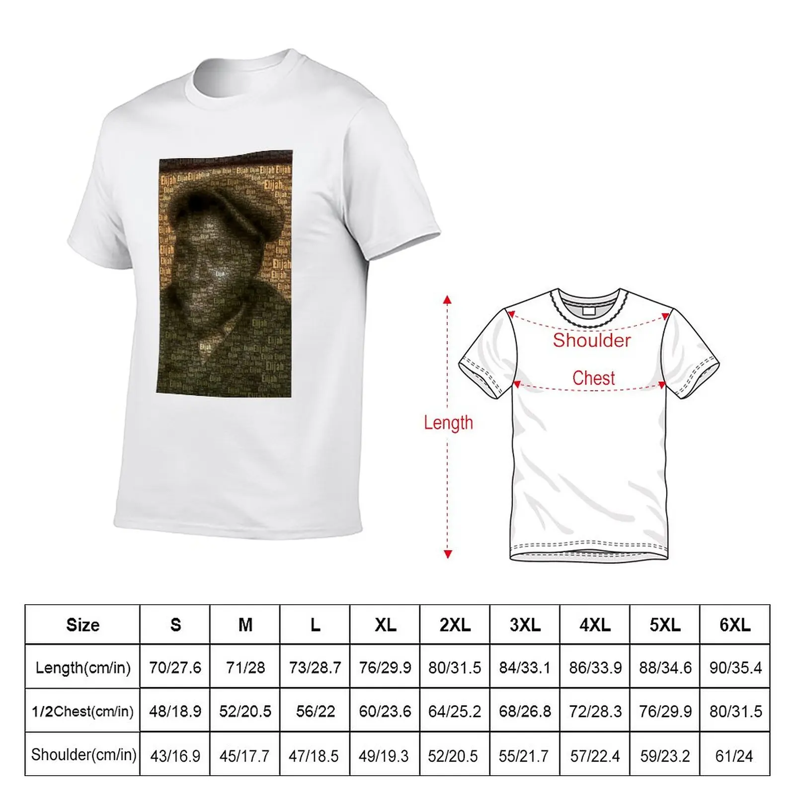 New Elijah T-Shirt Short sleeve tee Blouse black t-shirts for men