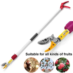 Pruner Extra Longo Alcance para Jardim, Cortador De Filial, Hold Bypass, Fruit Picker, Cortador De Árvore, Corte Máximo, 2.2m, 1/2