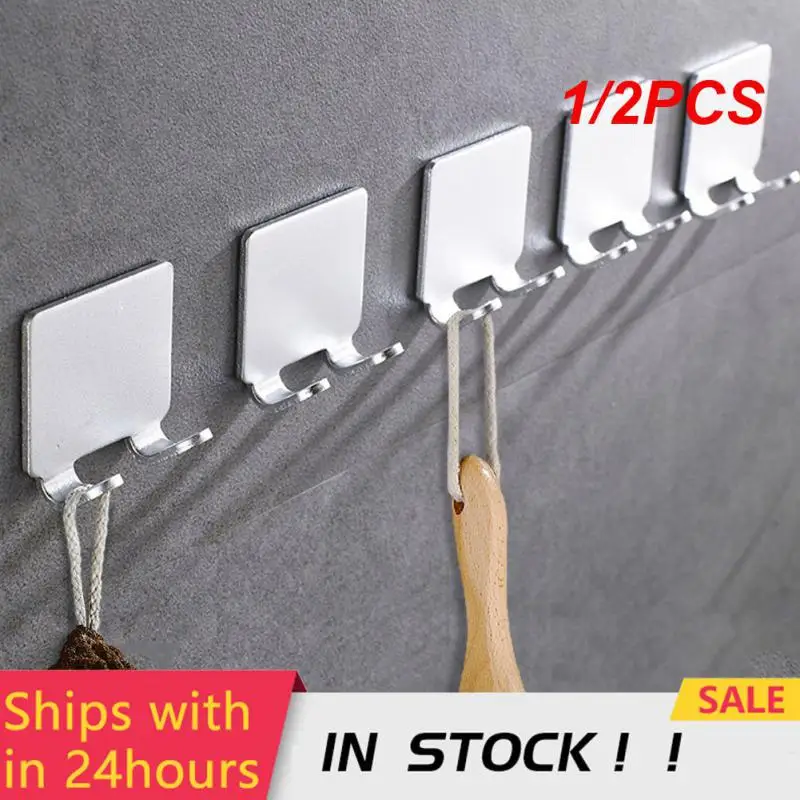 1/2PCS Coat Hook Waterproof And Moisture-proof Stable And Reliable Sus304 Stainless Steel No Punching Installation