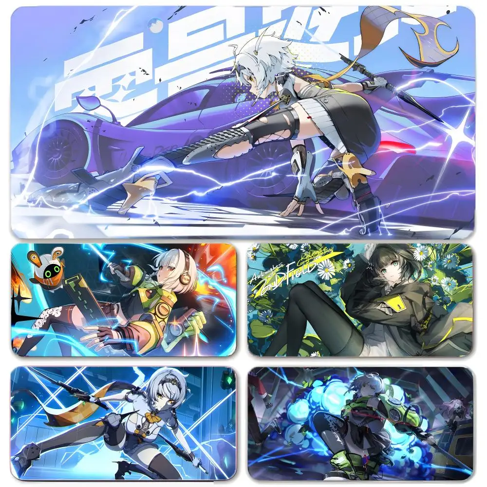 Game Character Zenless Zone Zero Mouse Pad Large Gaming Mousepad with Thick Stitched Edge Non-Slip Desk Mat