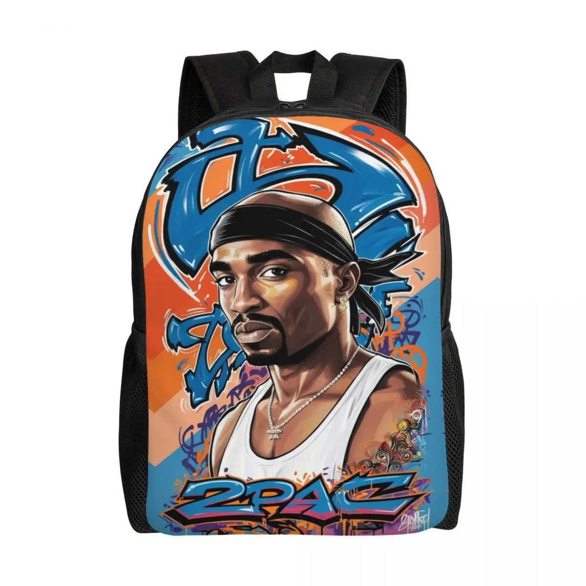 

Рюкзак для путешествий в стиле рэпера Tupac 2PAC в стиле хип-хоп, мужской и женский школьный компьютерный рюкзак для книг, студенческий рюкзак, сумки