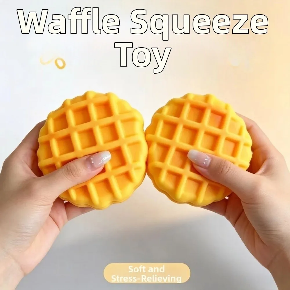 Crunchy Waffle Squeeze Toy Sound Effects Building Blocks Crackling Waffle Squishy Toy Hand Relax Kneading