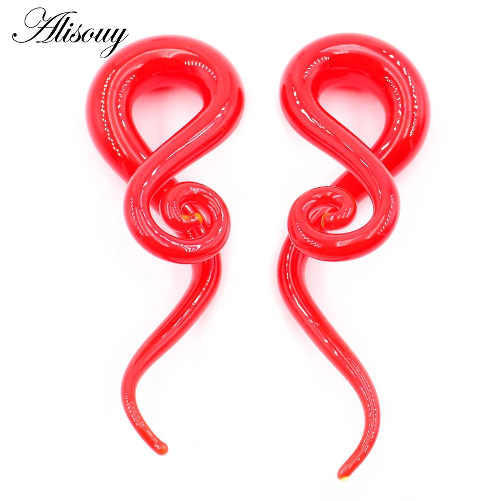 Pyrex Glass Ear Plugs Tunnel, 2pcs