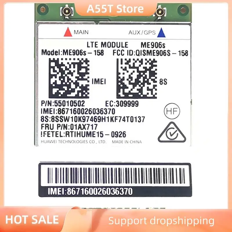 

A55T ME906S Mobile Broadband Card For Lenovo X260 T460 T560 X1C L560 P50 LTE HSPA+ 4G Module ME906S-158