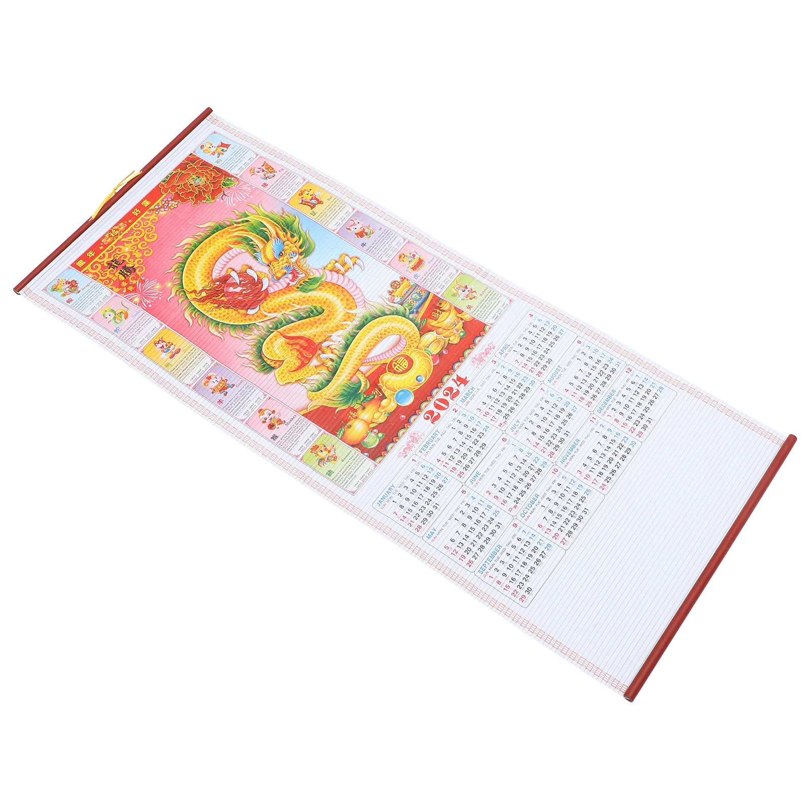 

2024 Chinese Style Monthly Calendar Clear Printed Hanging Wall Calendar For Home Office Lunar Date Planner Household