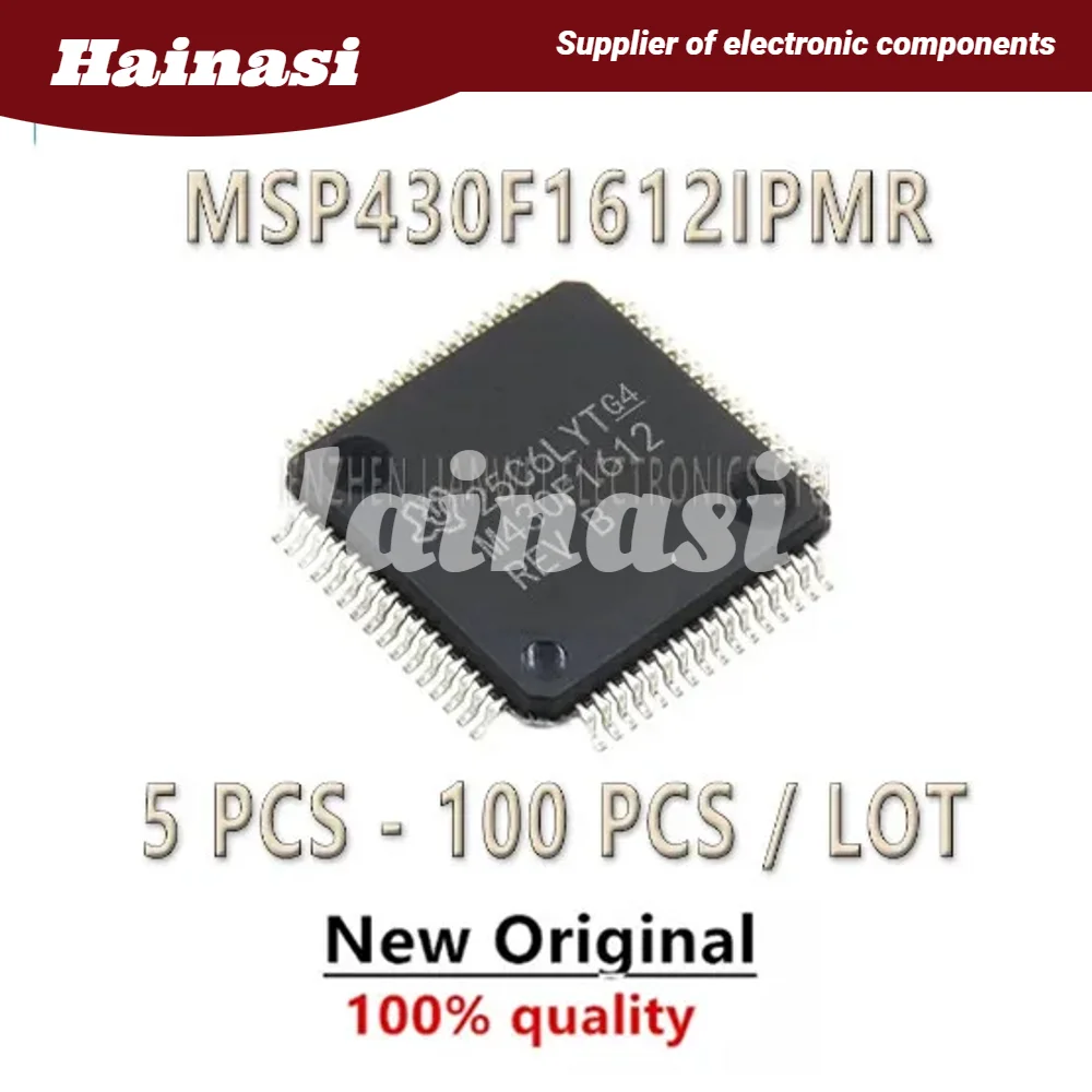 (5pcs)MSP430F1612IPMR MSP430F1612IPM MSP430F1612 MSP430F MSP430 IC MCU Chip LQFP-64