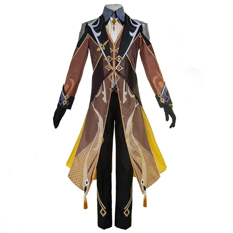 Costume de Cosplay Genshin Impact Zhongmovies pour Homme, Tenue de ixd'Halloween et de Noël