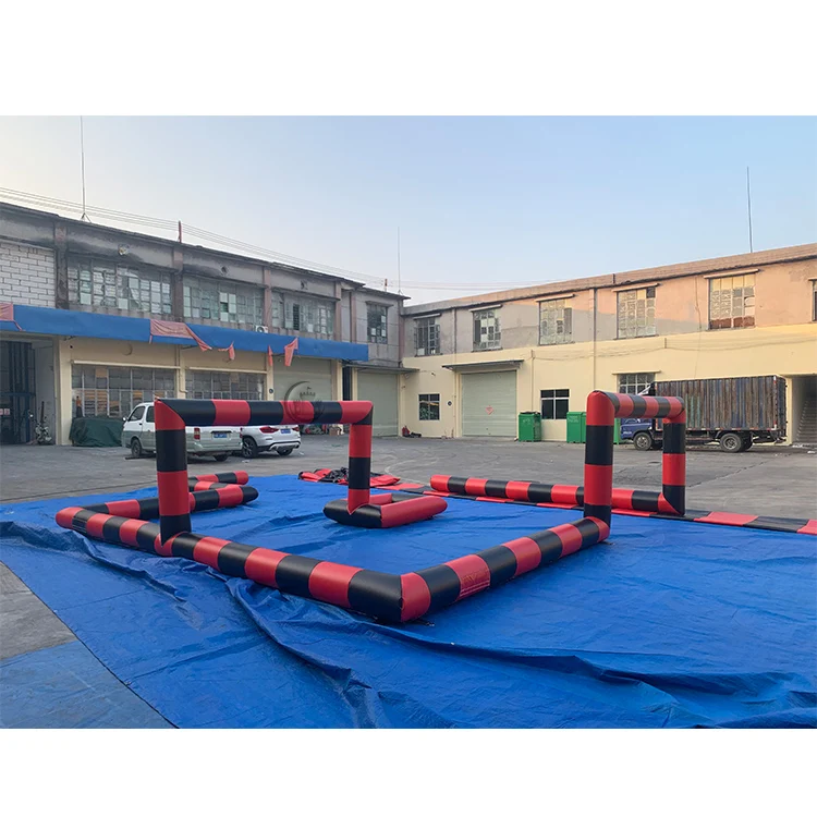 Custom Inflatable Kart Track Outdoor Inflatable Track Commercial Games