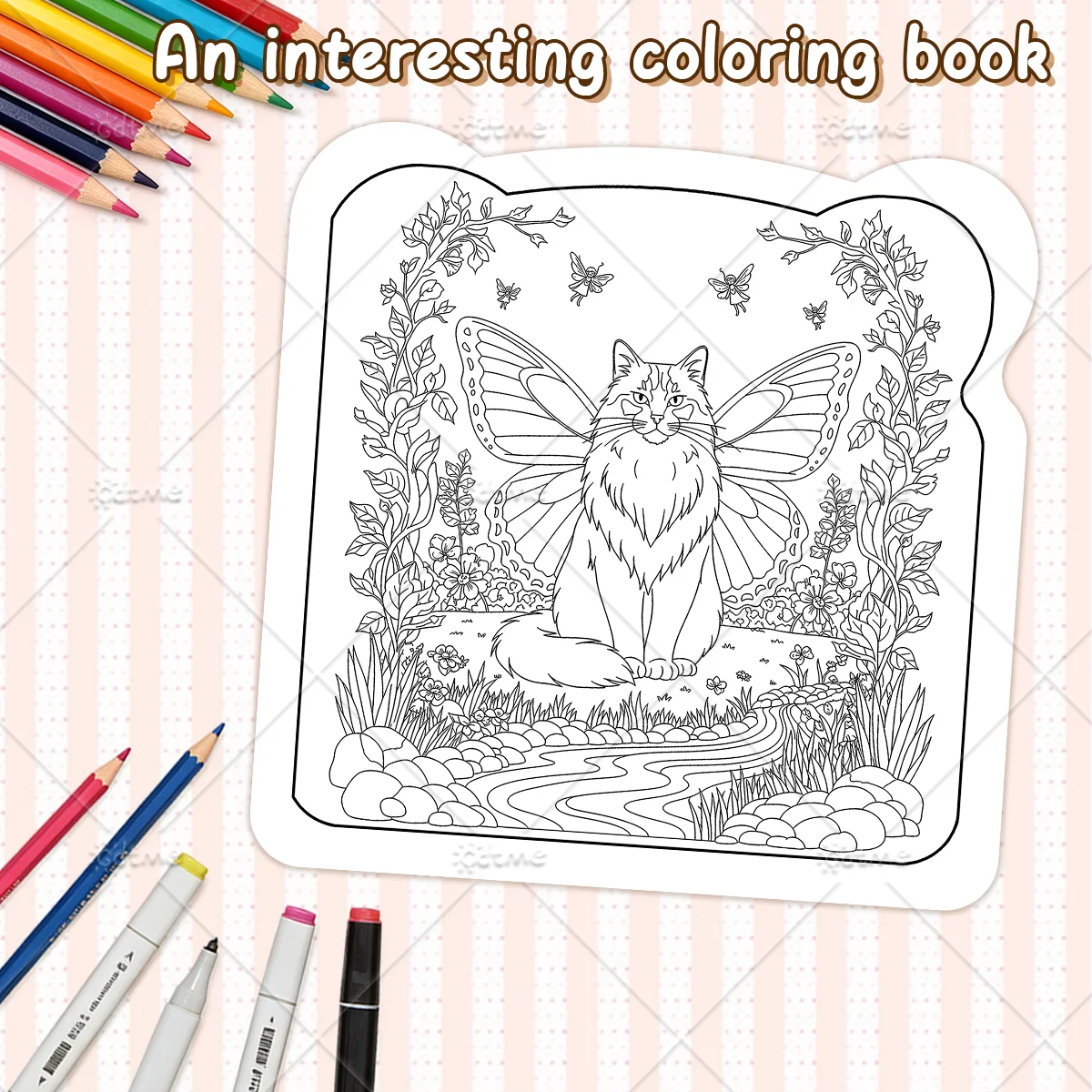 FAIRY CATS Malbuch für Erwachsene: Niedliche, gemütliche Tagesaktivitäten, unregelmäßige Muster zur Entspannung (Cozy Spaces Coloring) – Detail 5