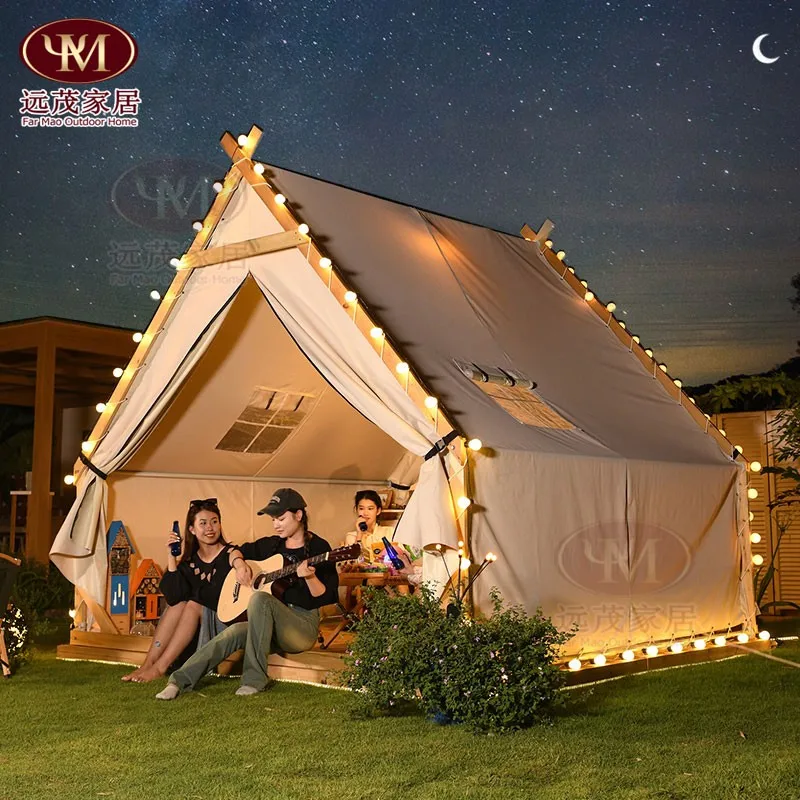 

Indoor furniture Outdoor triangle tent rooftop restaurant scenic camping B & B outdoor hot pot dining barbecue tent room