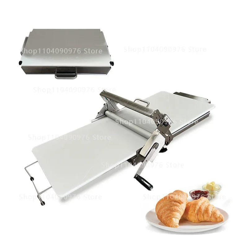 Manual Puff Pastry Machine Hand Cranked Dough Roller Croissant Pastry Sheet Maker for Bakery Kitchen Egg Tart Dough Press Tool