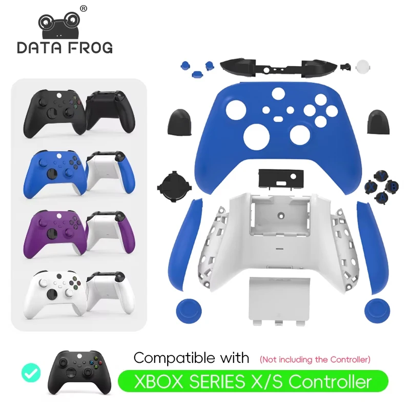 DATA FROG Ersatz-Vollgehäuseschale vorne und hinten für Xbox Series X Controller, individuelles DIY-Mod-Kit, komplettes Set