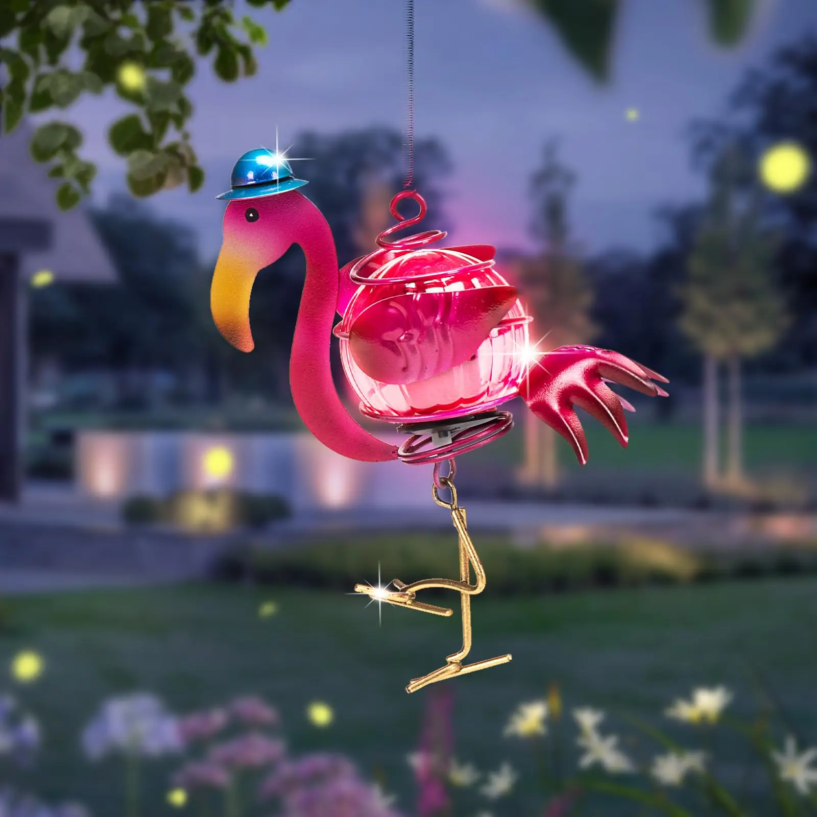 Solar Outdoor Hanging Lantern Solar Powered Animals Insects Lamp