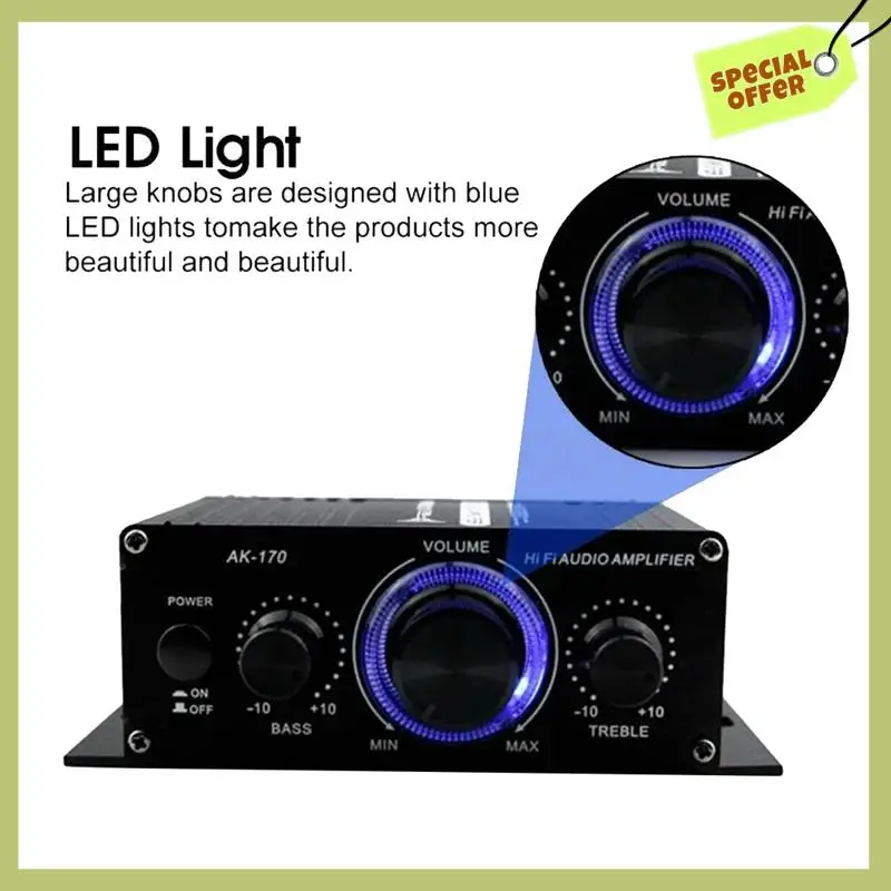 Advanced Wireless Hifi Stereo Audio Power Amplifier Home Car Amplifier Audio Power Amplifier With RCA Input