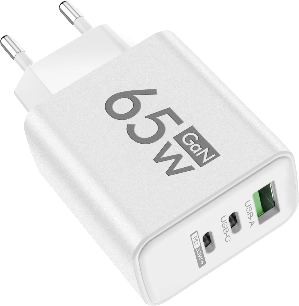 3 poorten PD 65 W USB snellader Type C mobiele telefoon snellaadadapter voor iPhone Samsung Xiaomi Oneplus wandlader