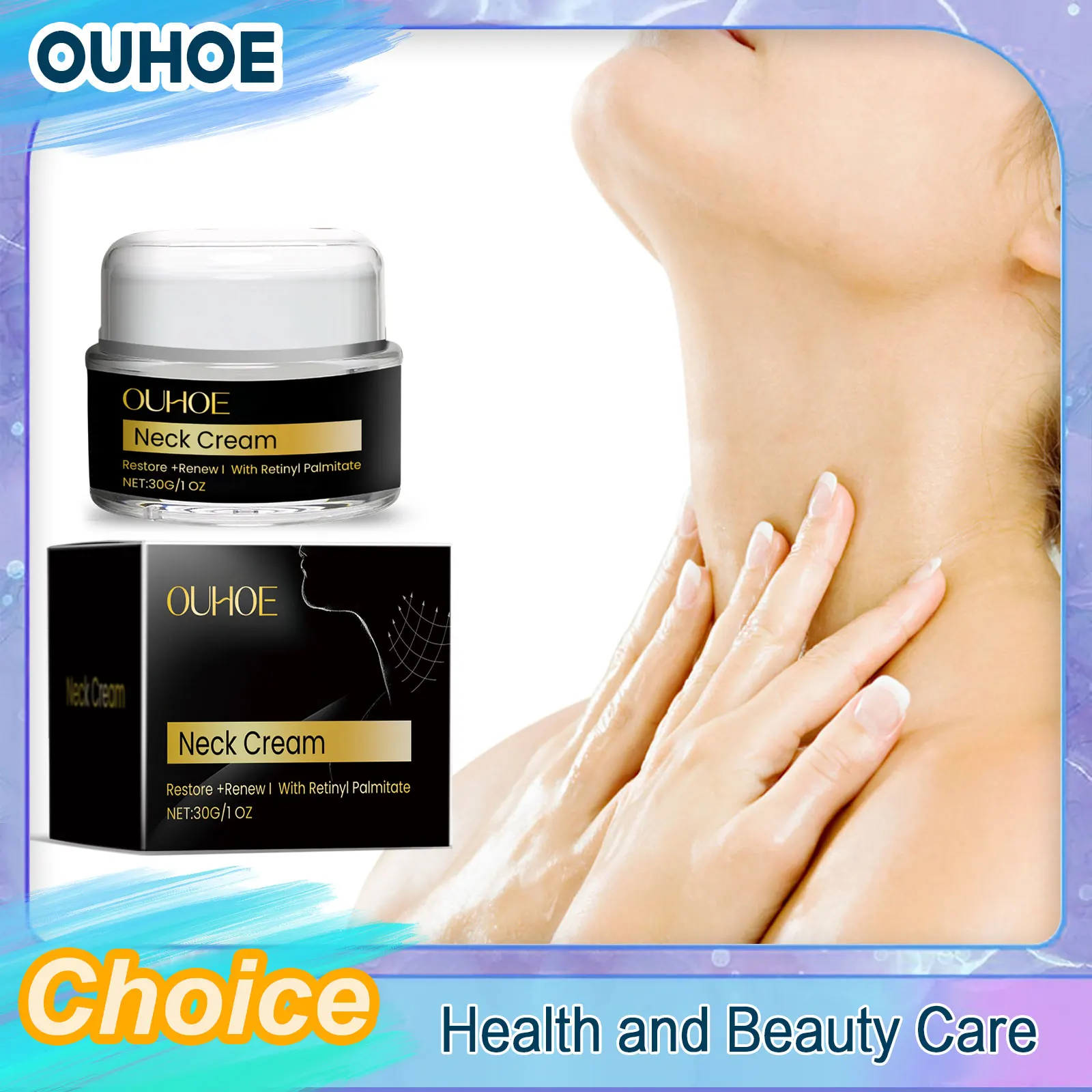 Firming Neck Cream Tightening Lift Double Chin Sagging Reduce Fine Lines Necklines Shaping Brightening Beauty Korean Skin Care