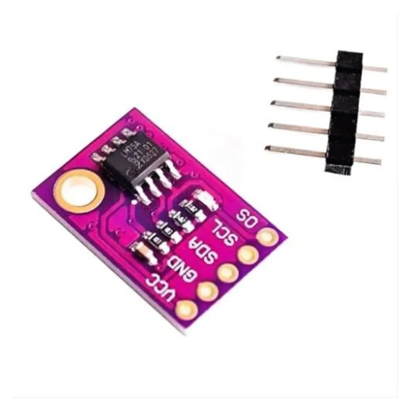 LM75 temperature sensor, high-speed I2C interface, high precision, development board module LM75A