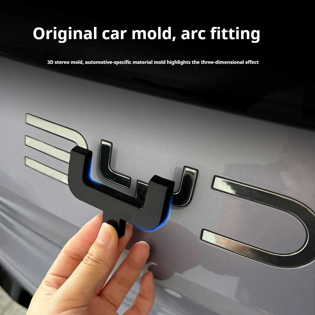 For BYD Sealion 7 EV Car Black Front Emblem  Black Warrior Rear Badge Modification Covering Styles Tail Logo Blackout Car Badge