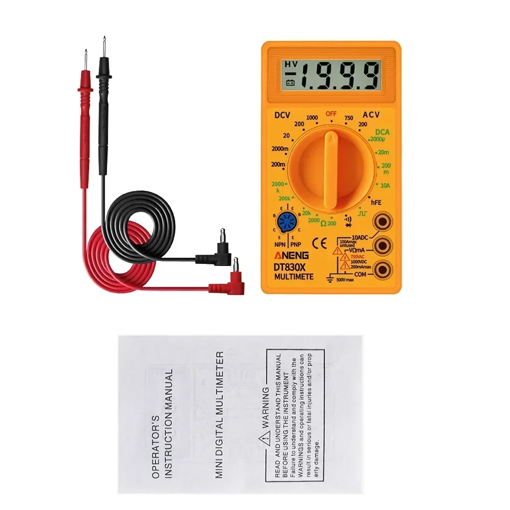 DT830B AC/DC LCD Digital Multimeter Voltmeter Ammeter Ohm Tester High Safety Handheld Meter Digital Multimeter Hot