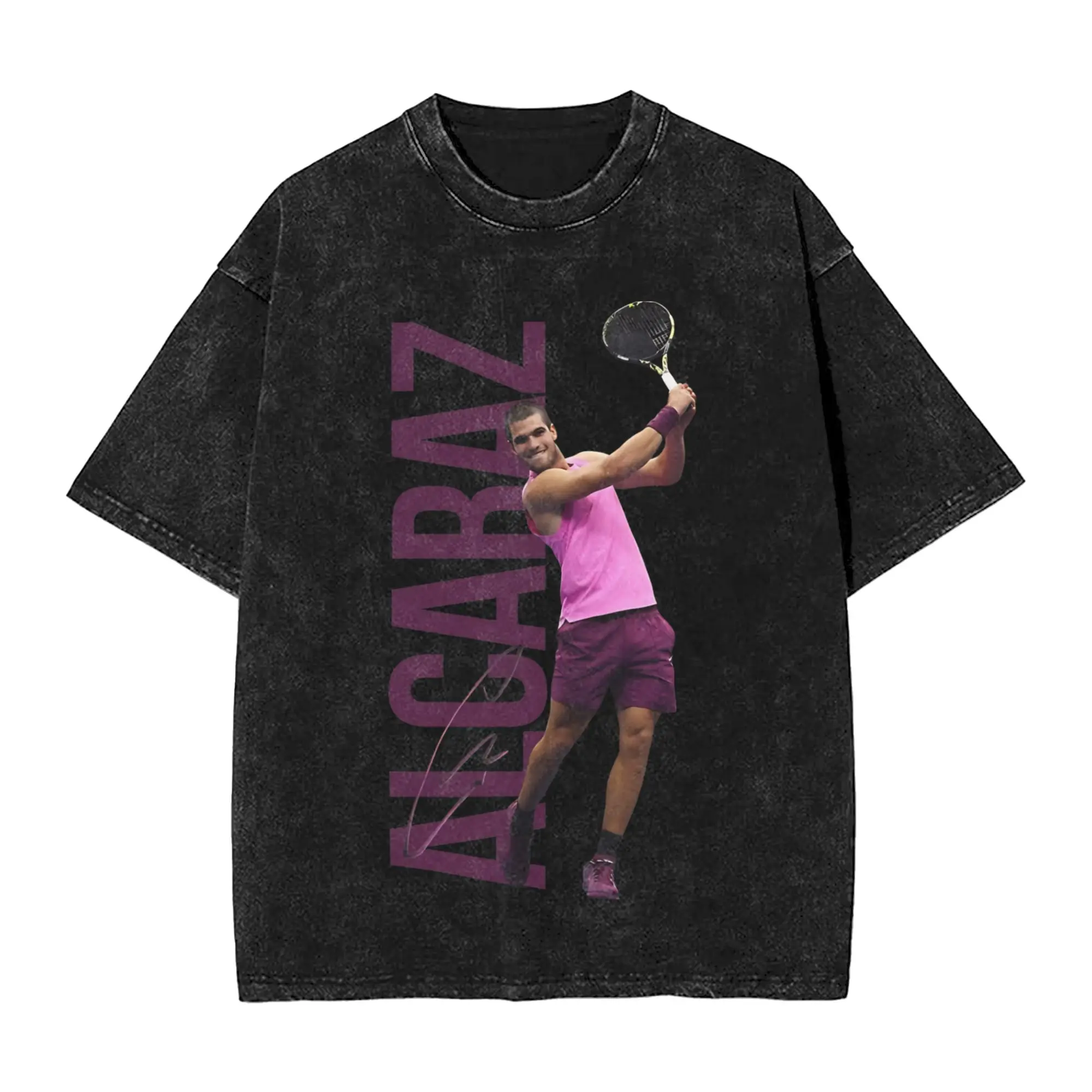 Men Carlos Alcaraz  T-Shirts  Top Tees Summer Vintage Short-Sleeved T Shirt O Neck Trending Casual Tshirt Hot Sale