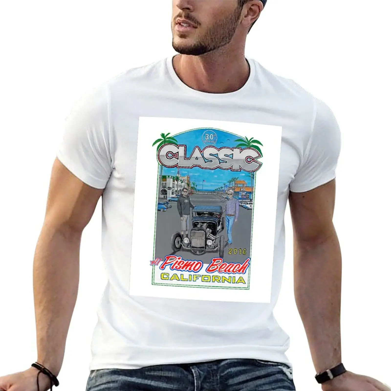

Pismo Beach Classic Car Show T-Shirt t shirt man cotton printed t shirts for man T-Shirt